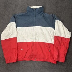 Vintage 90s The Fox Collection Striped Mens Size Medium Multicolored Hoodie